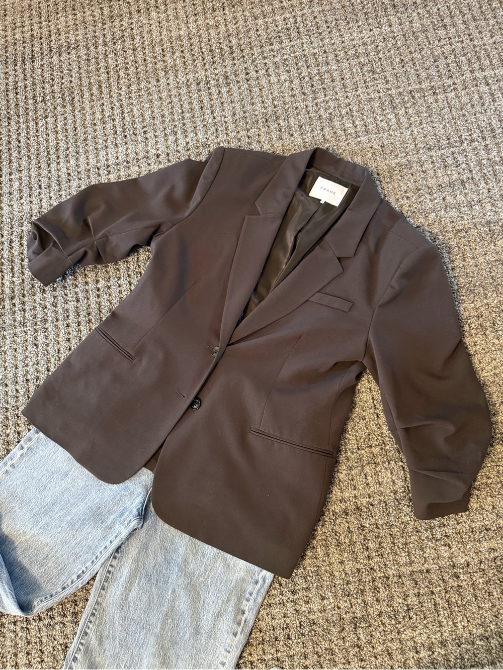 Frame Brown Tailored Blazer Jacket